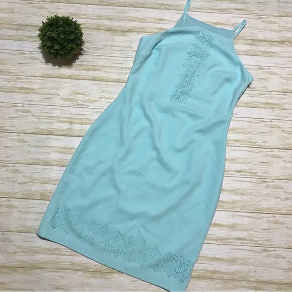 Banana Republic Factory Dresses & Skirts - Banana Republic NWT Light Blue Cut Out‎ Halter Top Shesth Pencil Dress Size 6